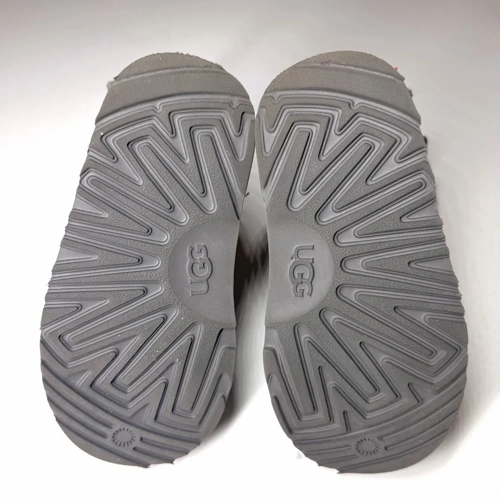 UGG Australia Kids Classic Solene Mini  Boots  Gray Size- 9